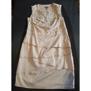 ALFANI Dress Size 14 Sleeveless Dark Cream EUC A23
